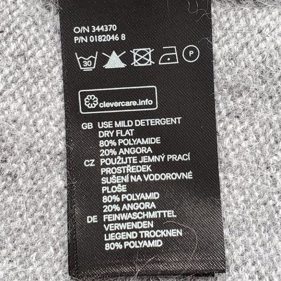 H&M Gray Angora Blend Open Front Classic Minimalist Cardigan Size M - Picture 10 of 13